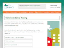 Tablet Screenshot of conwyhousing.co.uk